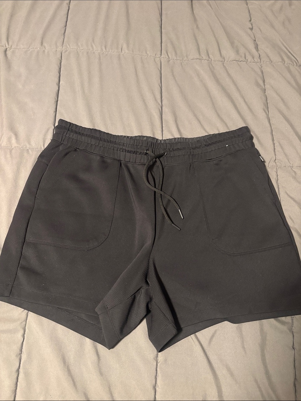 Mondetta Black Athletic Drawstring Shorts